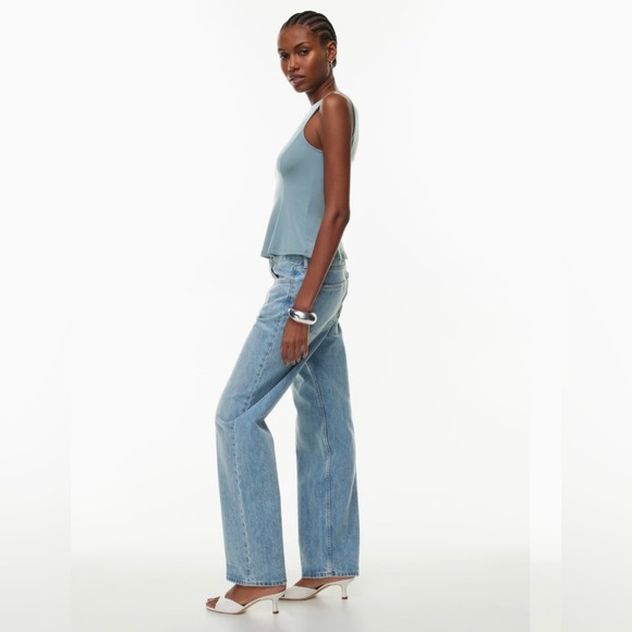 Aritzia Wilfred Women's Flute Top in Blue Medium NWT - Picture 3 of 11